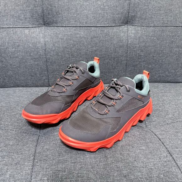 Ecco Show Women US 8-8.5 Gray Orange MX Low GTX Hiking Trail Outdoors Sneaker - Picture 2 of 9